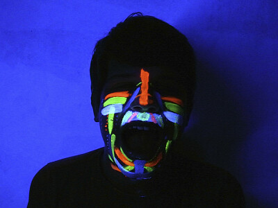 UV bodypainting (chlapec), vybrané dítě ze 2. stupně Základní školy Kadaň