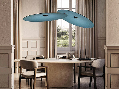 Obr. 12 – FABBIAN – ACUSTICA F58, průměry svítidla 60 cm, 90 cm, 120 cm, design: MinelliFossati design studio