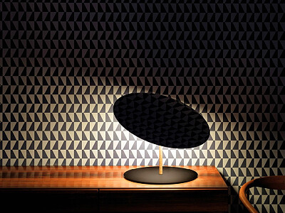 Obr. 1 – Davide Groppi – Calvino, design Davide Groppi, LED 18 W, 2 700 K, 1 275 lm, 3 000 K, 1 372 lm, CRI > 90, černá matová, mosaz, výška 52 cm, průměr stínidla 50 cm, sklopné stínidlo 90°
