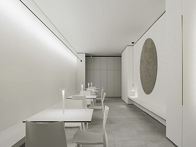 Obr. 9 – Davide Groppi – design prostoru: Bestetti Associati – Styling od Elisa Ossino Studio, použitá svítidla – Davide Groppi: Katoda, Infinito, Masai, Nula, TaTaTeT.