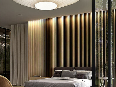 Obr. 11 – Bover – Siam – design: Joana Bover, stropní svítidlo o průměrech 80, 120, 150 a 200 cm, dvě délky závěsů dl. 8 cm a 31,5 cm, max. 6 × 15 W LED E27.