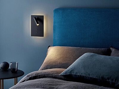 Obr. 12 – Astrolighting Edge Reader Mini LED – vodorovná, svislá verze – provedení povrchu černá mat, bronz mat, nikl mat, bílá mat, 9,3 W LED, sekundární osvětlení 3,3 W, 2 700 K, CRI 90.